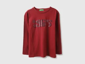 Relaxed Fit Round Neck Embellished Tshirt