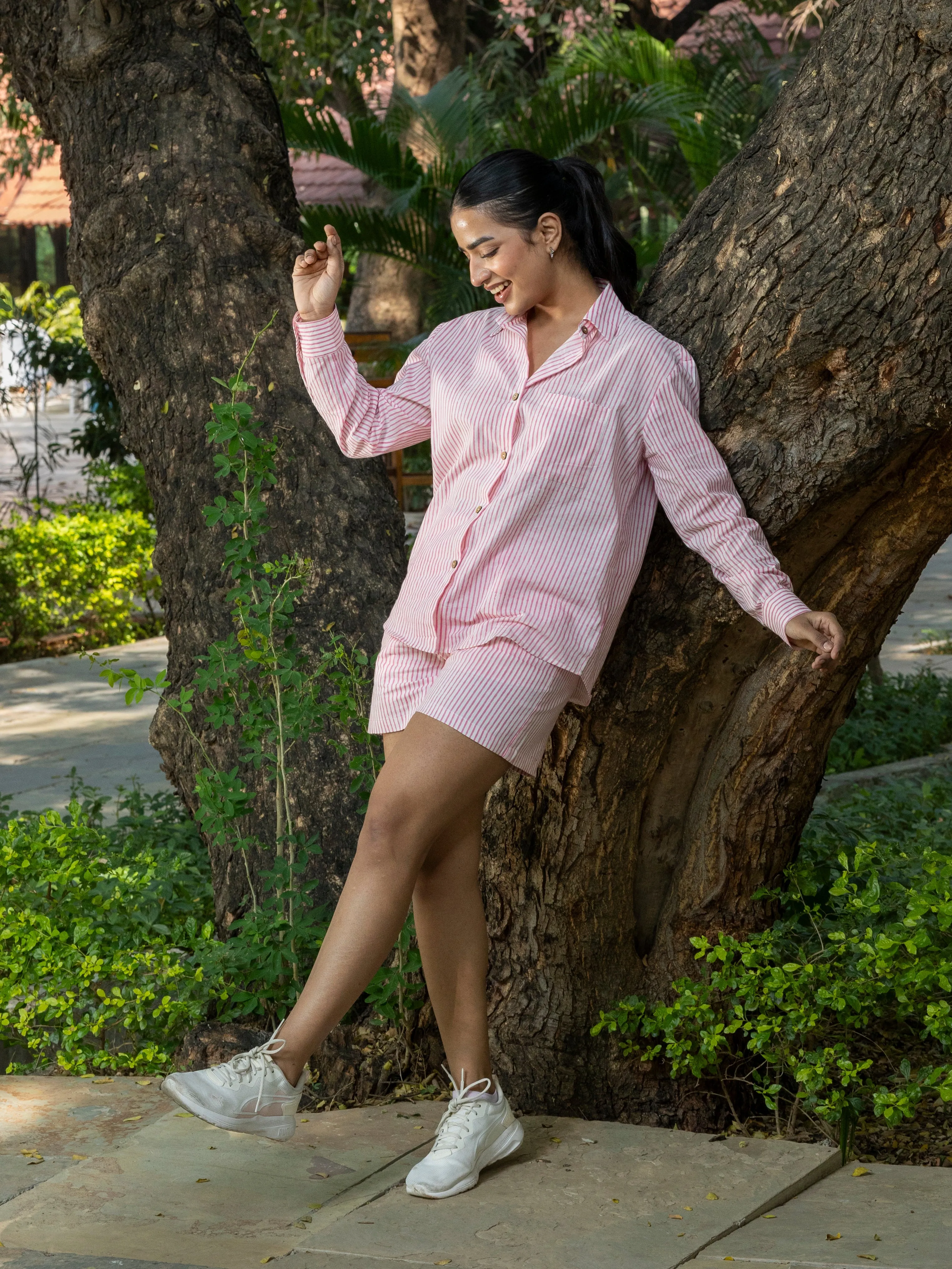 Relaxed Fit Shirt Shorts Co-ord