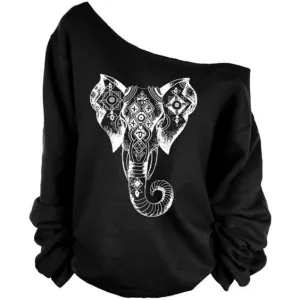 Relaxed Fit Slash Neck Tee