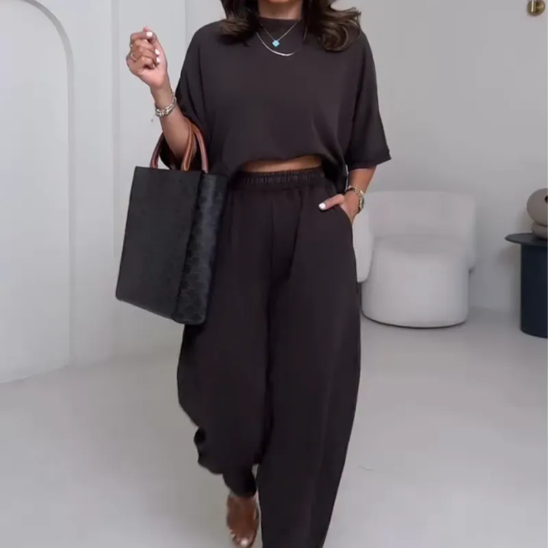 Relaxed Fit Two Piece Casual Set
