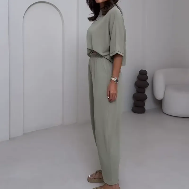 Relaxed Fit Two Piece Casual Set