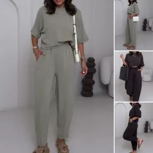 Relaxed Fit Two Piece Casual Set