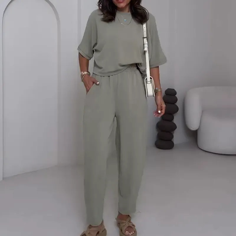 Relaxed Fit Two Piece Casual Set