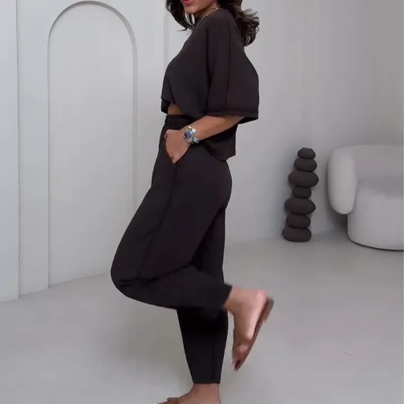 Relaxed Fit Two Piece Casual Set