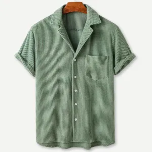 Relaxed Knitted Waffle Shirt