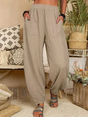 Relaxed Loose Fit Trousers for Women