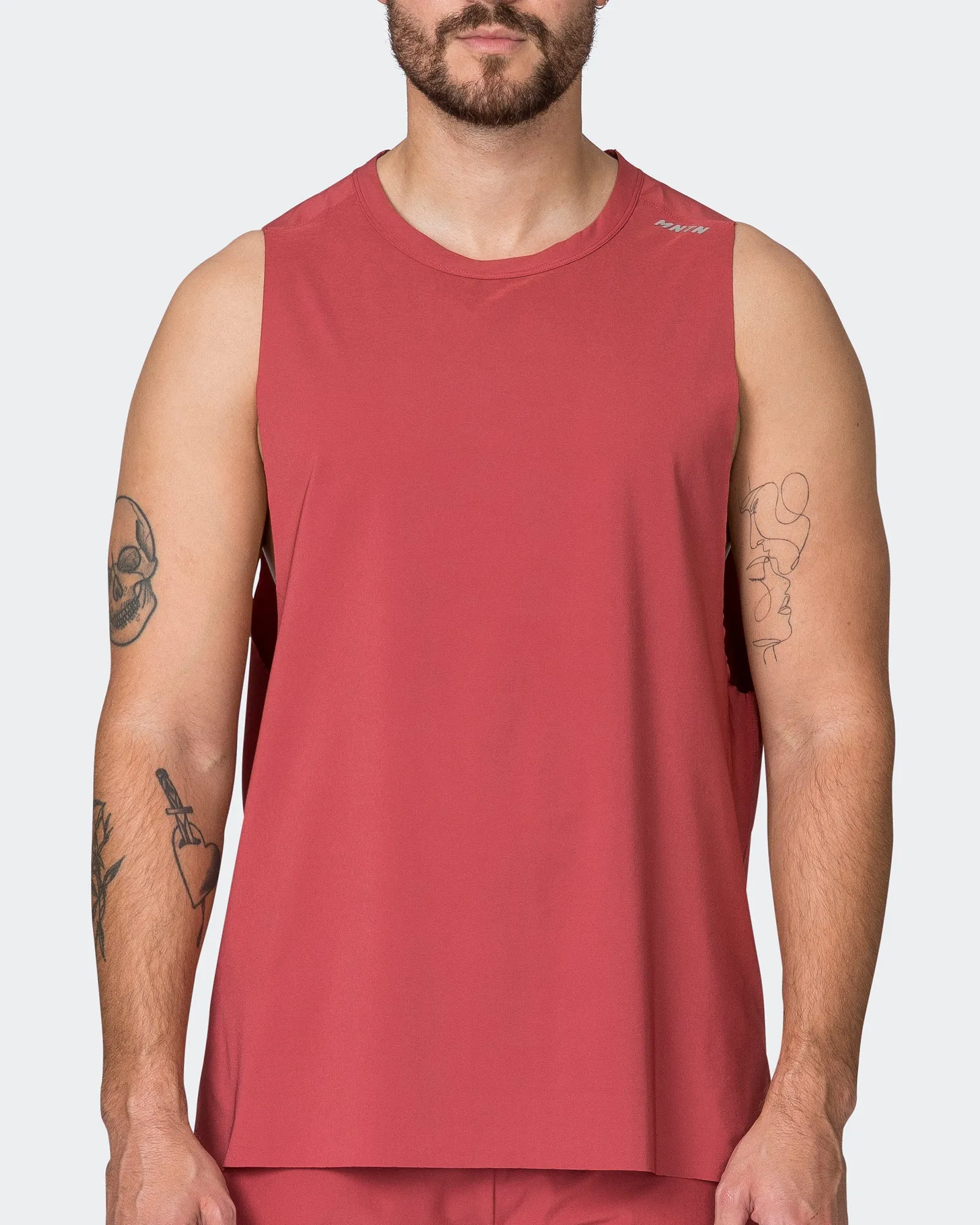 Replay Laser Cut Tank - Dusty Red