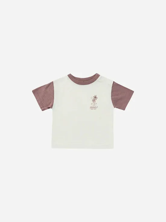 Rylee & Cru Mahalo Contrast Short Sleeve Tee