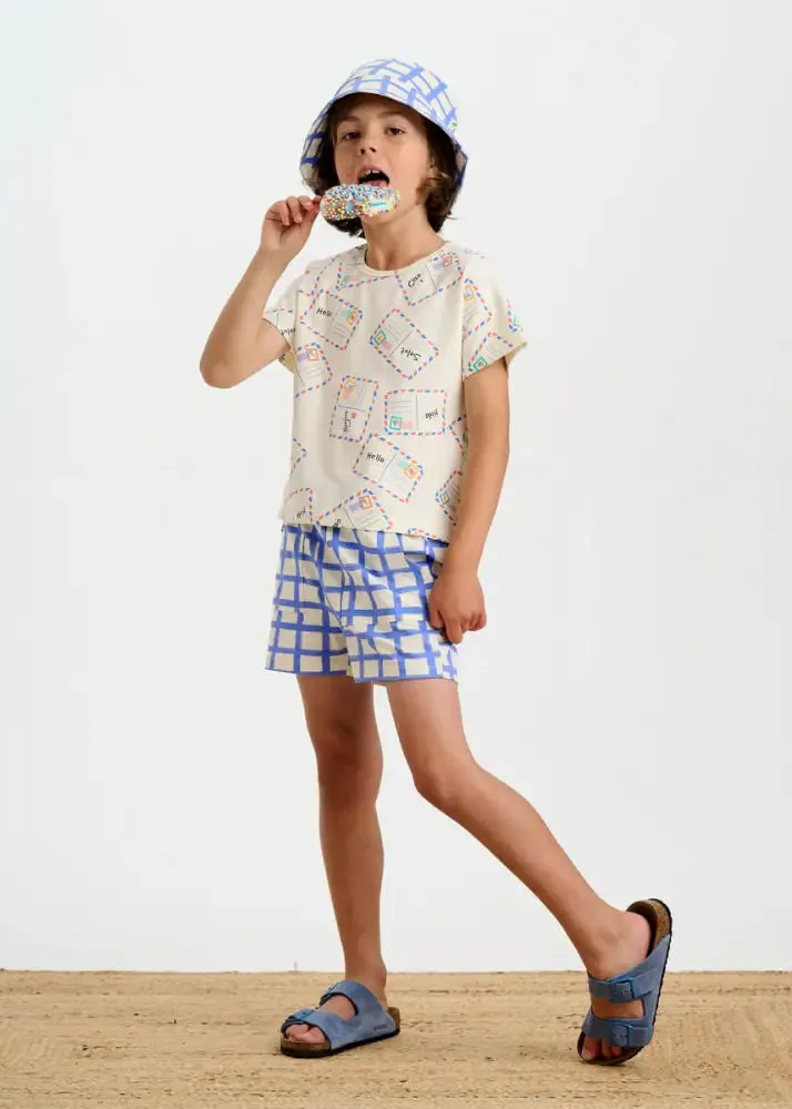 Sailor - Blue Checker Jersey Baby & Kids Shorts