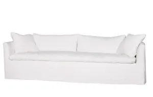 Sardinia Slipcovered 108in Curved Sofa