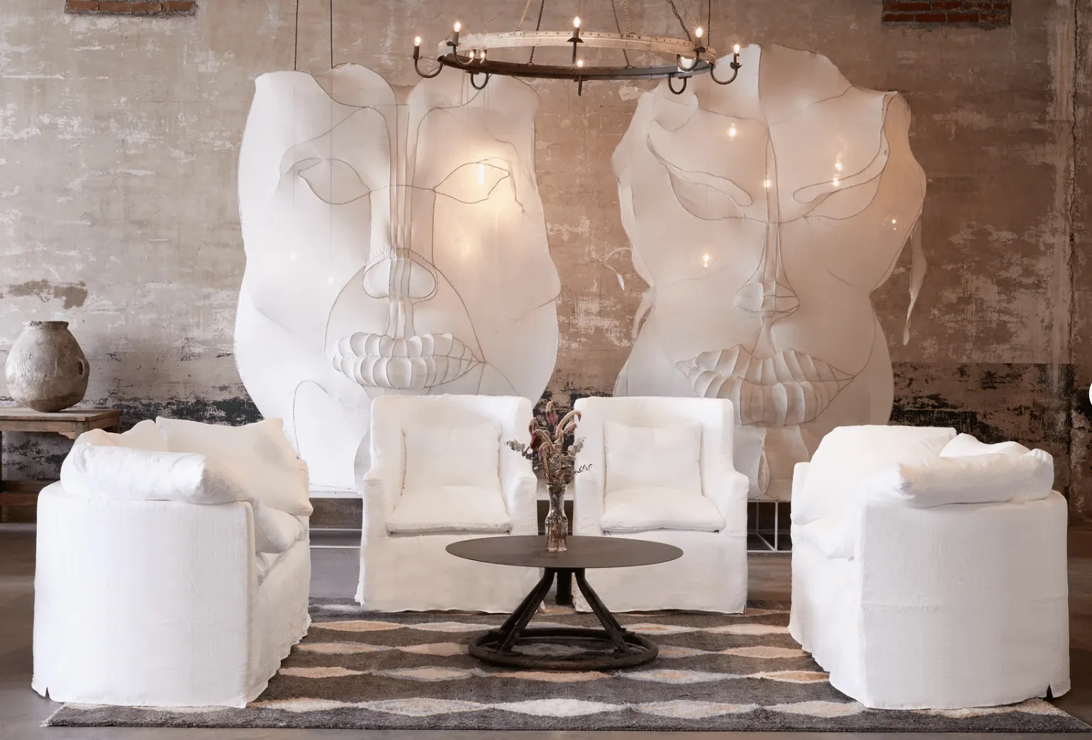 Sardinia Slipcovered 108in Curved Sofa