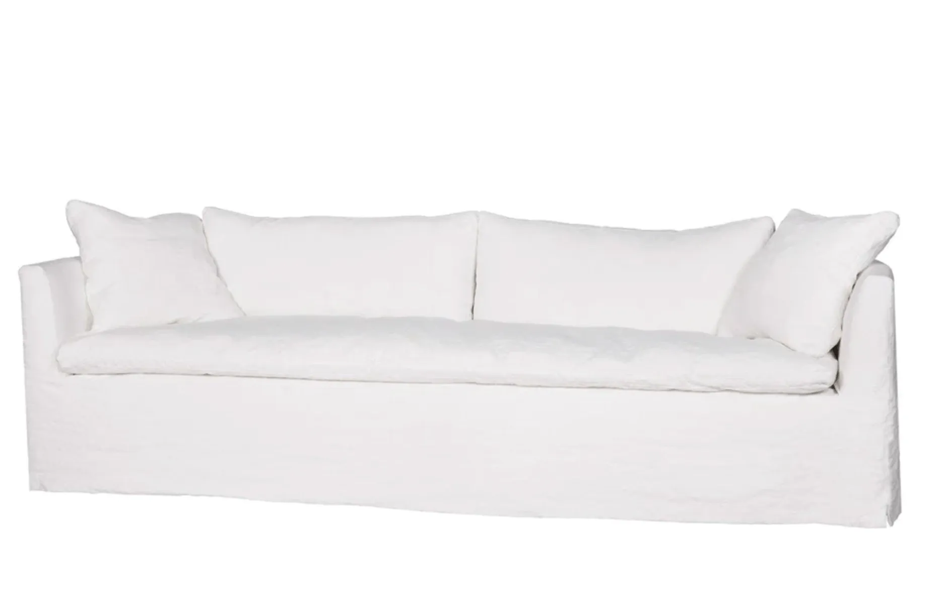 Sardinia Slipcovered 108in Curved Sofa