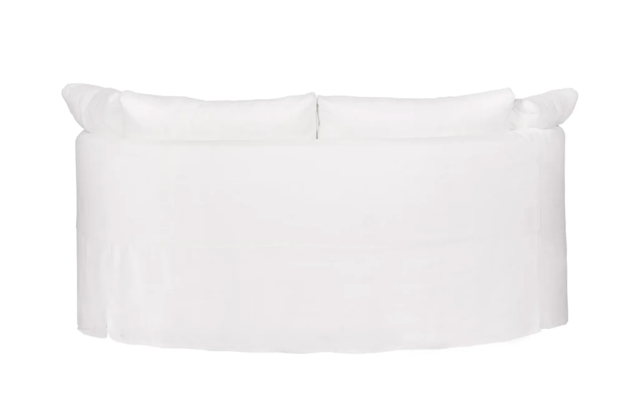Sardinia Studio Slipcovered 72in Curved Sofa