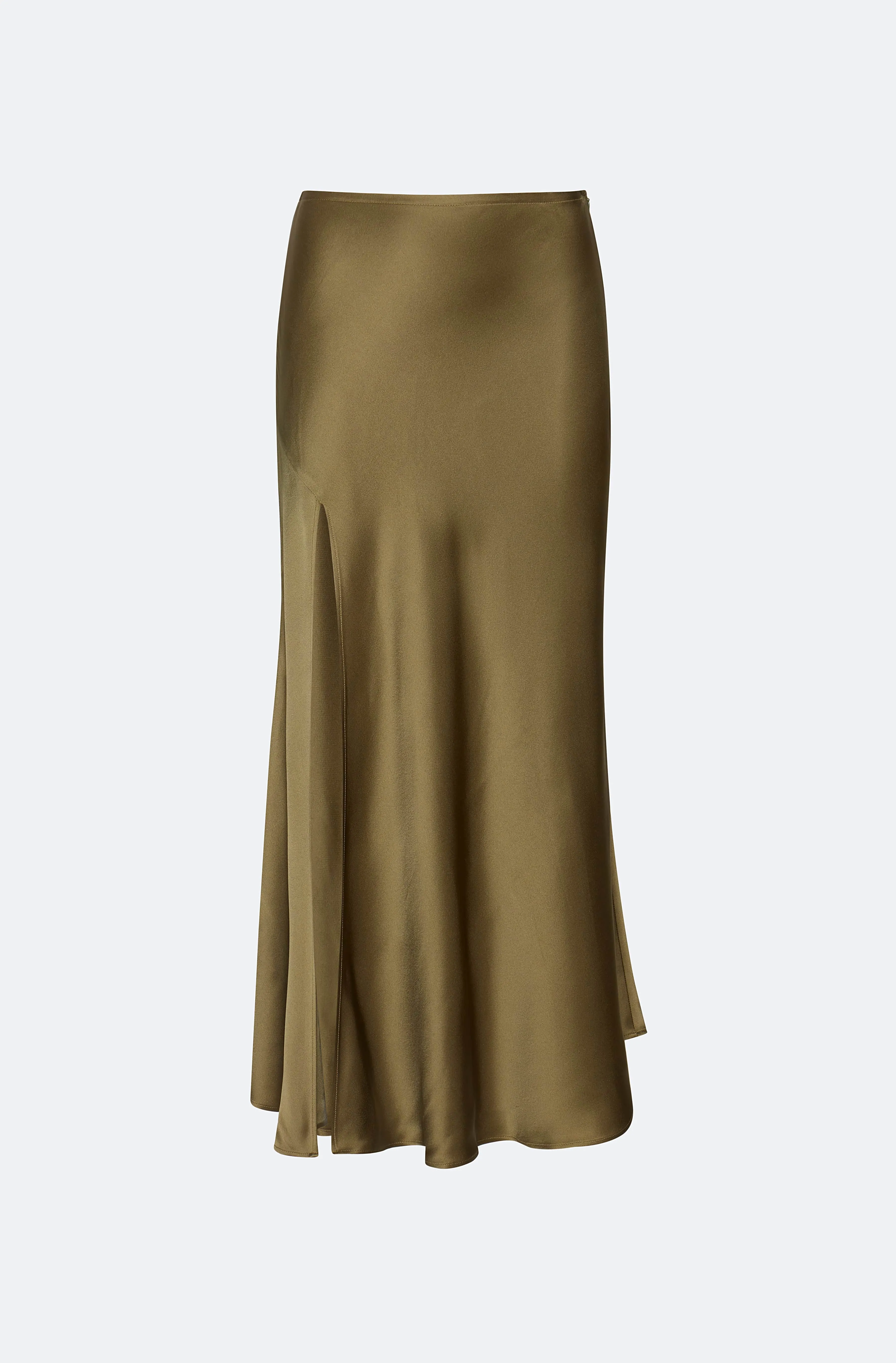 Satin Bias Midi Skirt