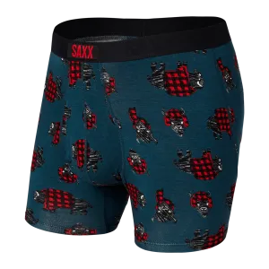Saxx Ultra Boxers - Storm Blue Buffalo Check