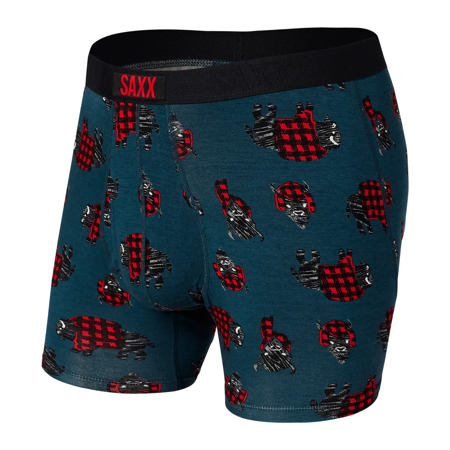 Saxx Ultra Boxers - Storm Blue Buffalo Check