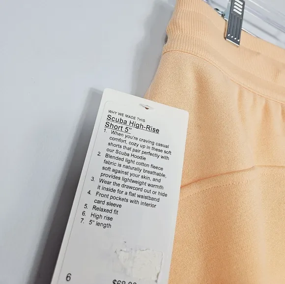 Scuba High-Rise Short 5&quot; | Peach Bellini | 6