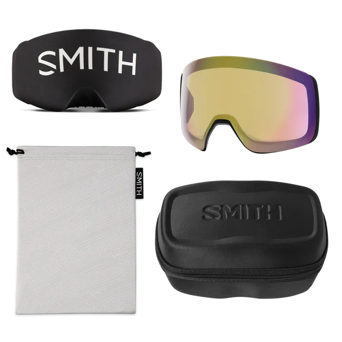 SMITH 4D Mag XL goggles - Black w/ Sun red mirror