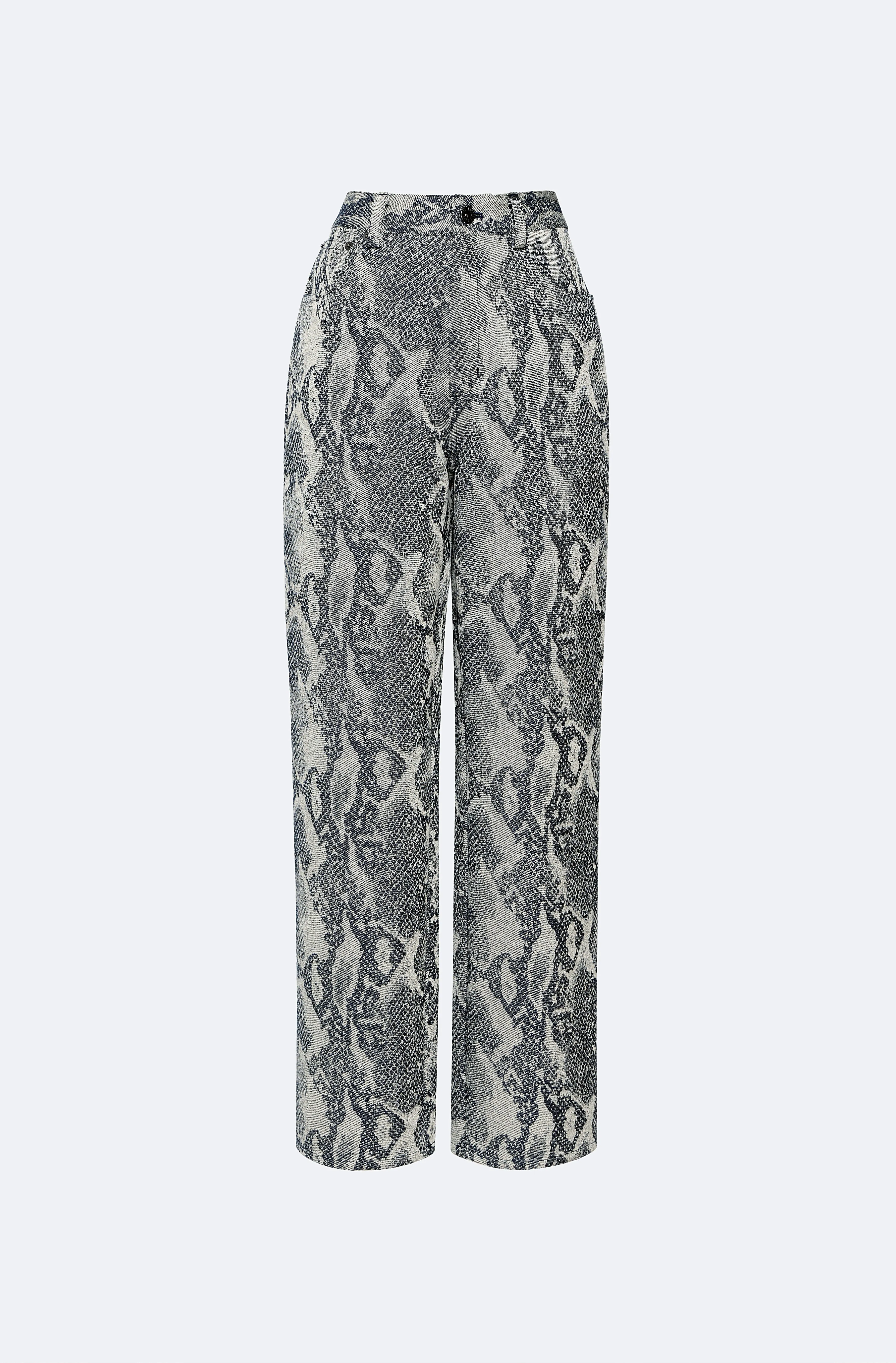 Snake Denim Straight Leg Pant
