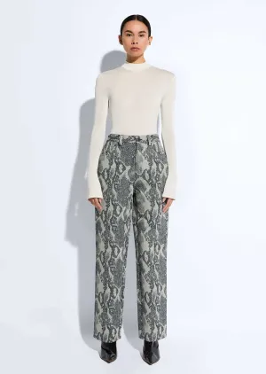 Snake Denim Straight Leg Pant