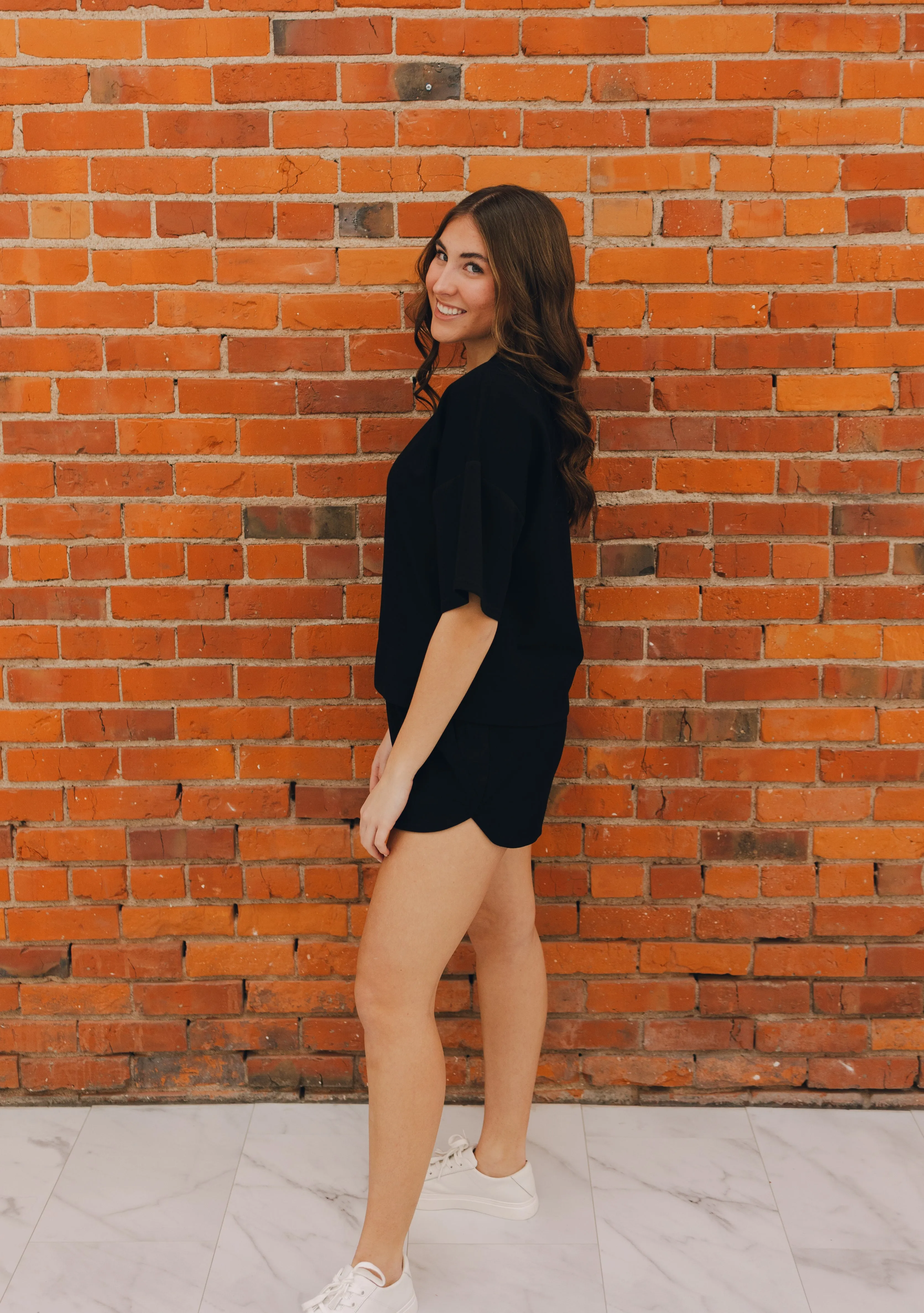 Solid Loungewear Set - Black