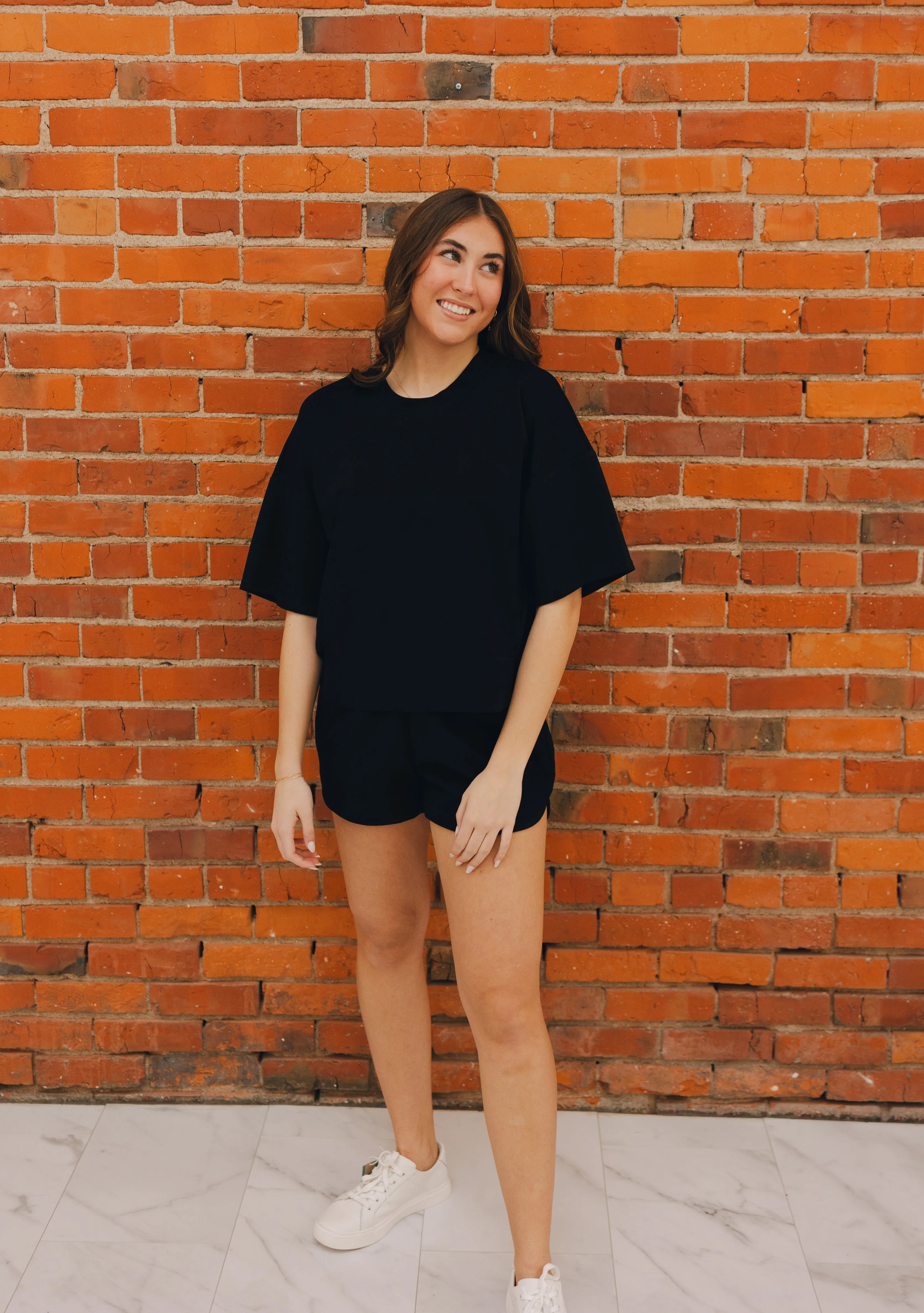 Solid Loungewear Set - Black