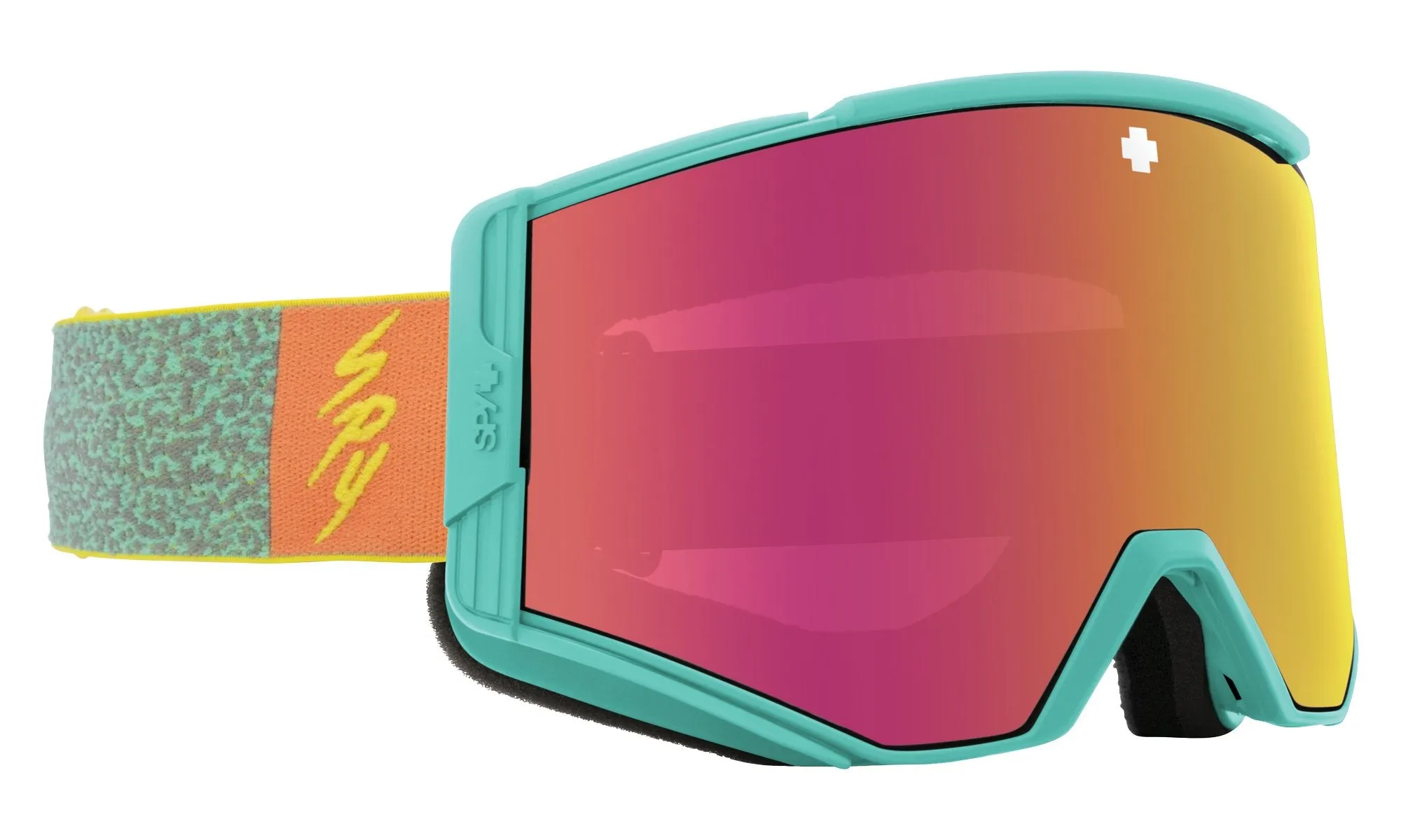 Spy Ace Goggles Neon Pop HD Plus Bronze with Pink Spectra Mirror   Spare Lens