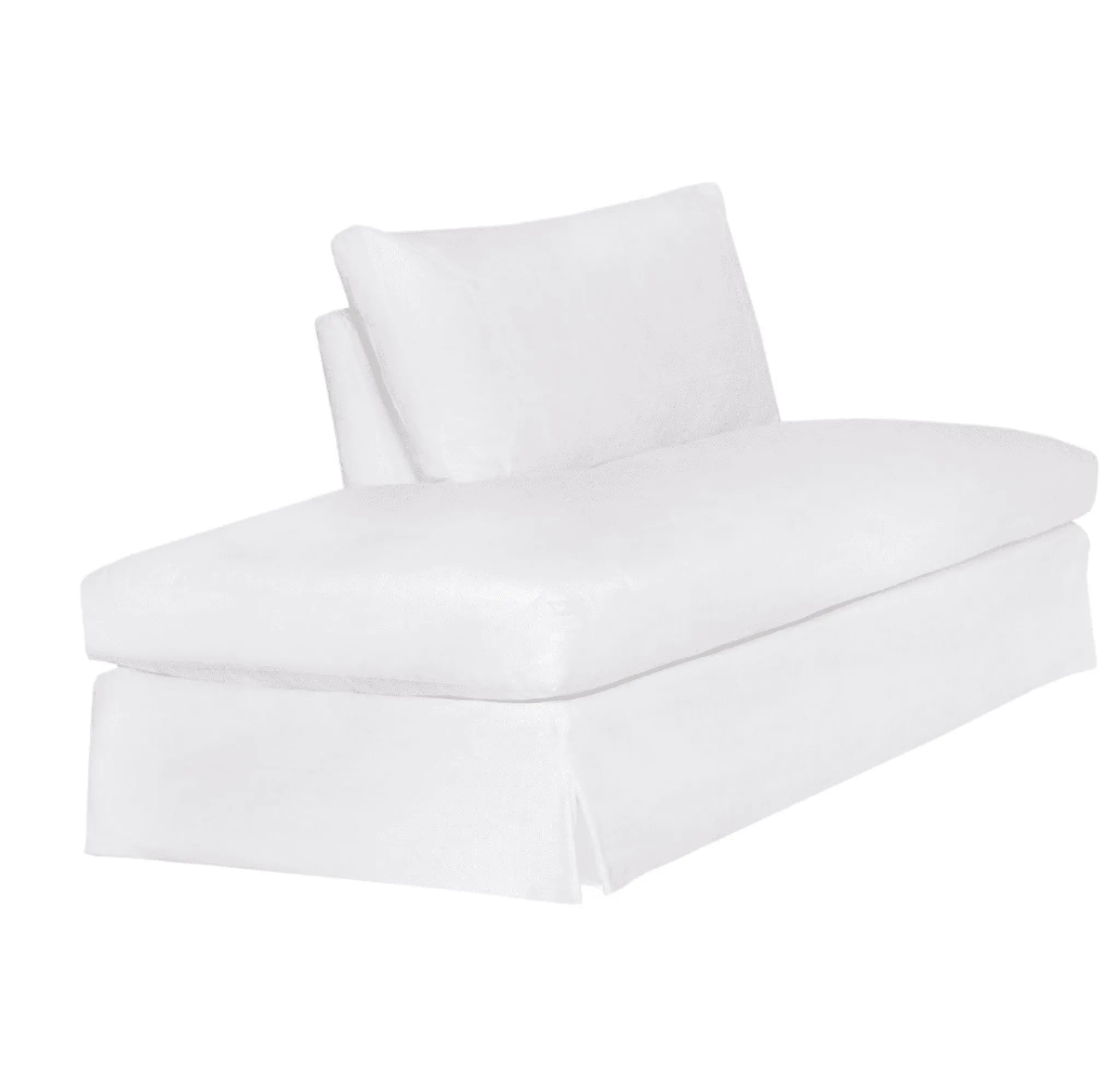 St. Bart's 72in Slipcovered Armless Sofa w/LAF Bumper
