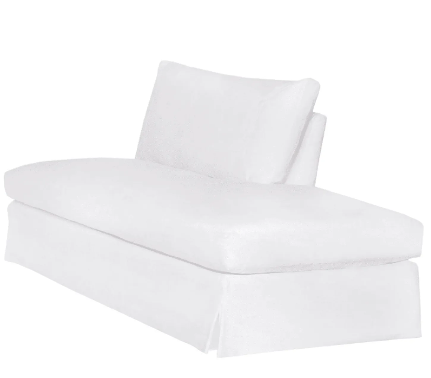 St. Bart's 72in Slipcovered Armless Sofa w/RAF Bumper