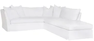 St. Bart's Slipcovered 100in x 72 in Sectional w/ RAF Lounge-Bumper