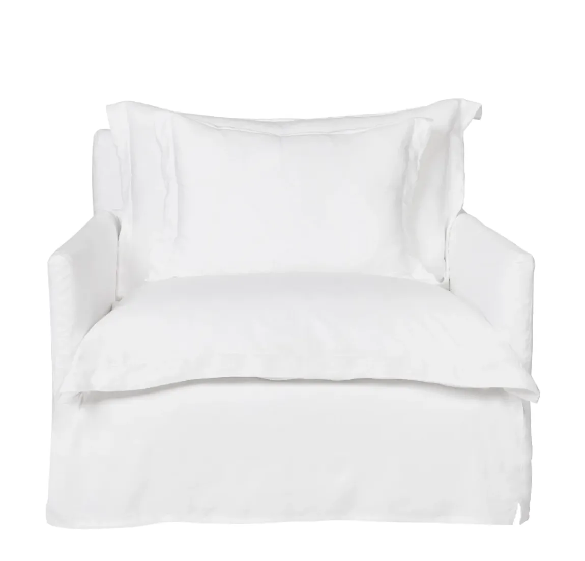 St. Lucia 42in Chair & Half with Ottoman-Showroom Sample Slipcover in Logan Mist