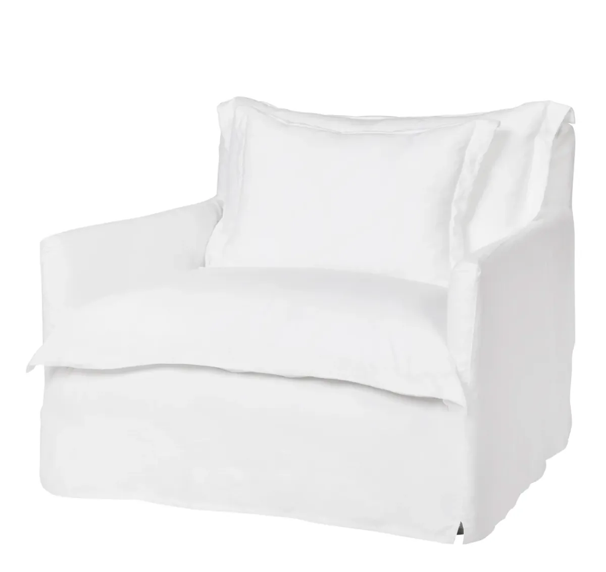 St. Lucia 42in Chair & Half with Ottoman-Showroom Sample Slipcover in Logan Mist