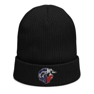 Texan Strong Panda Organic ribbed beanie