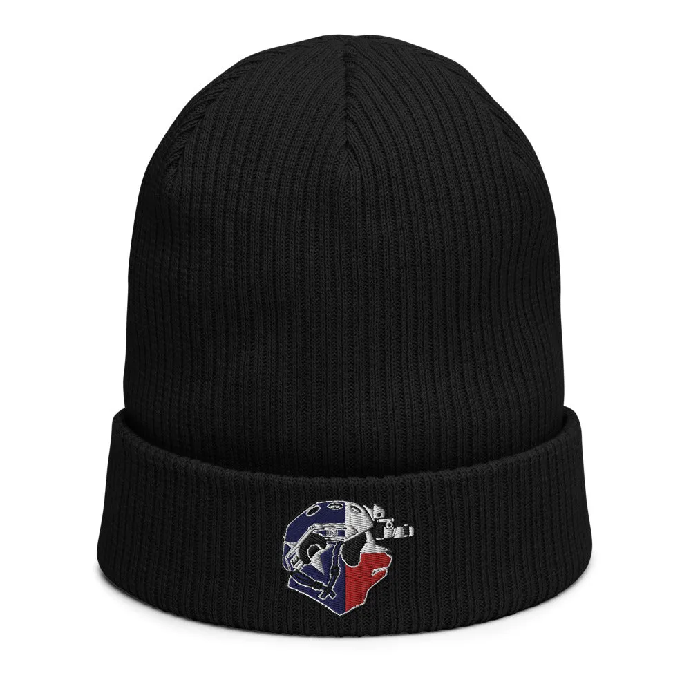 Texan Strong Panda Organic ribbed beanie