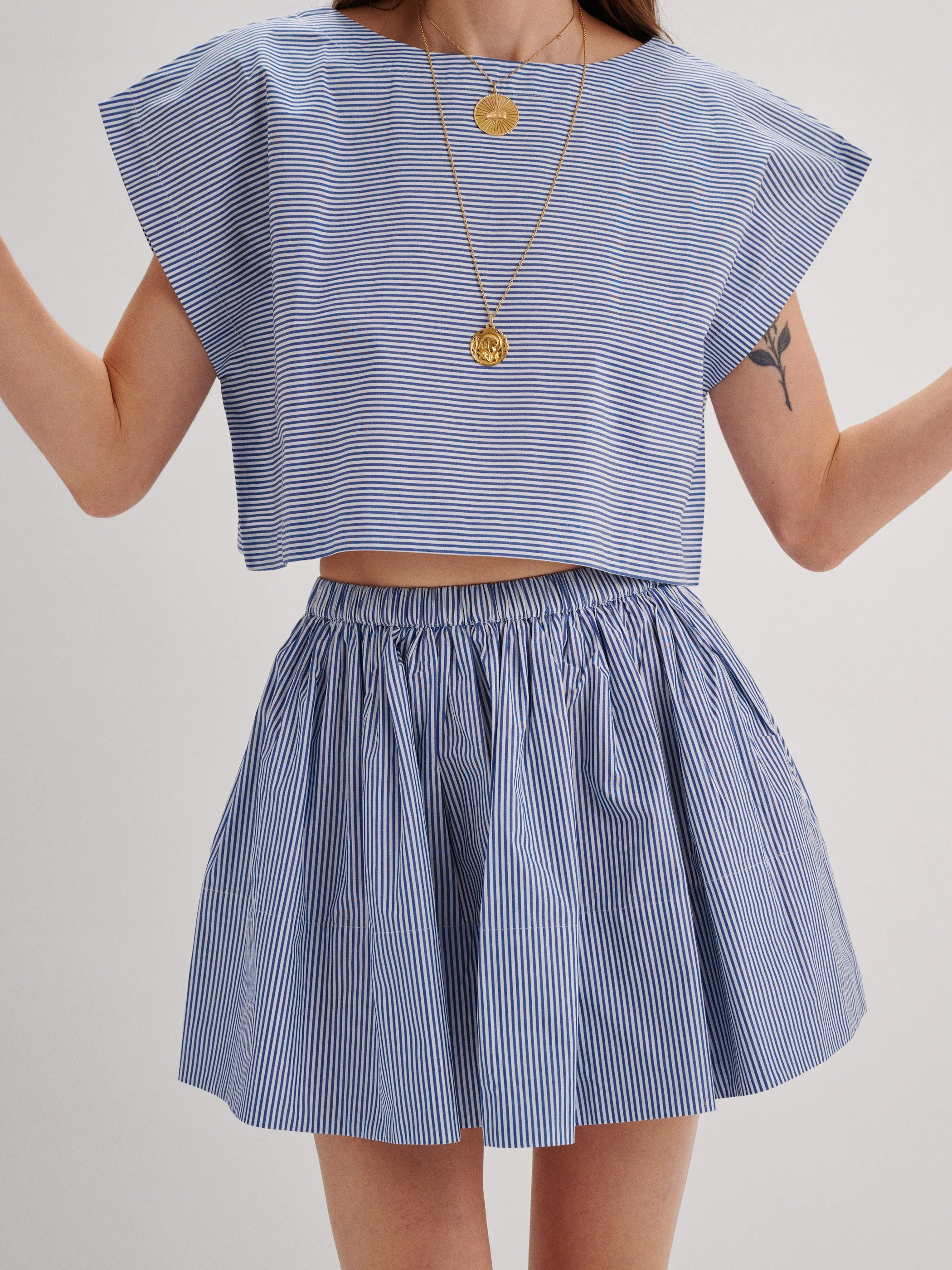 The Kori Crop Top in Cotton Poplin