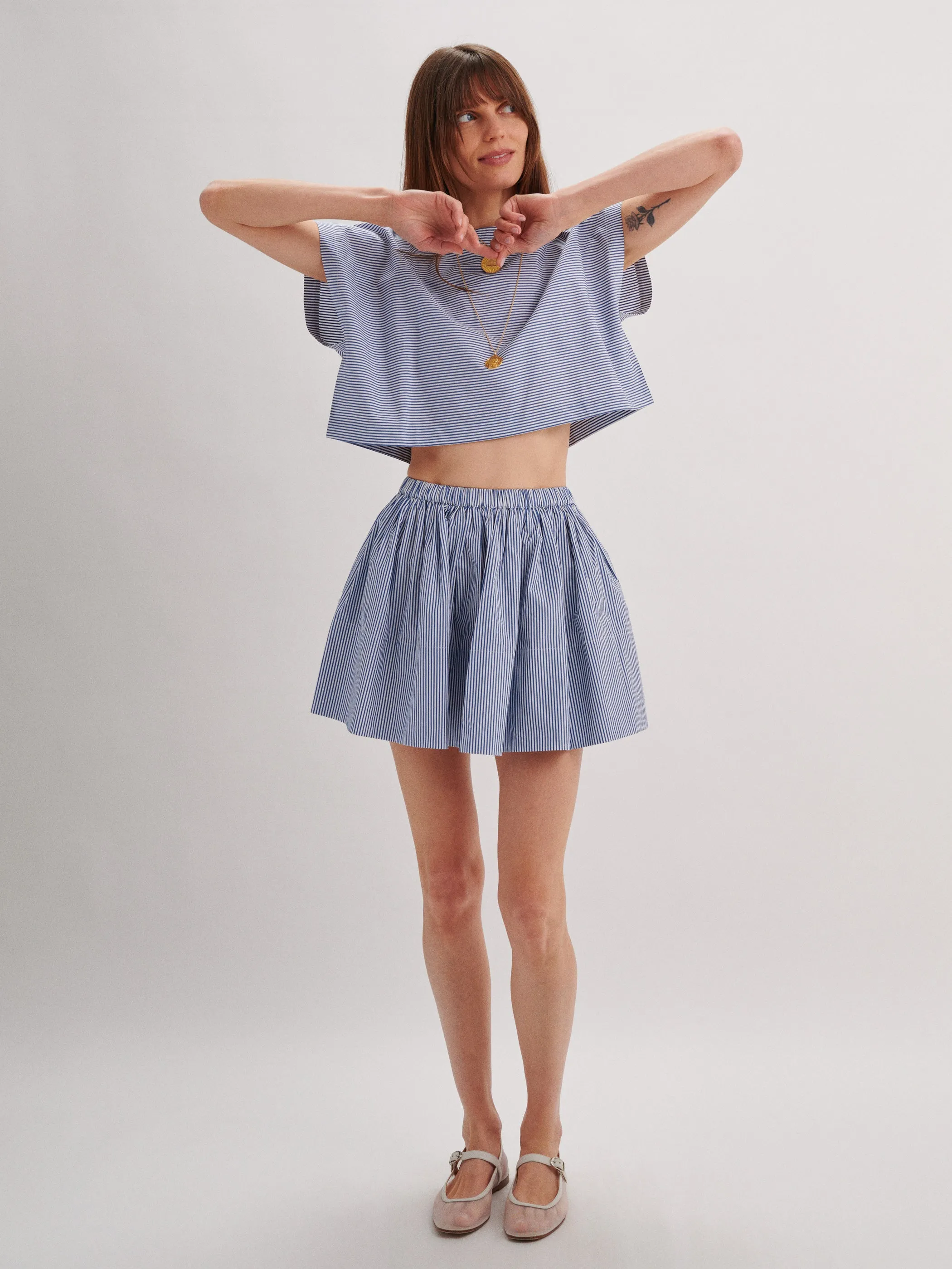 The Kori Crop Top in Cotton Poplin