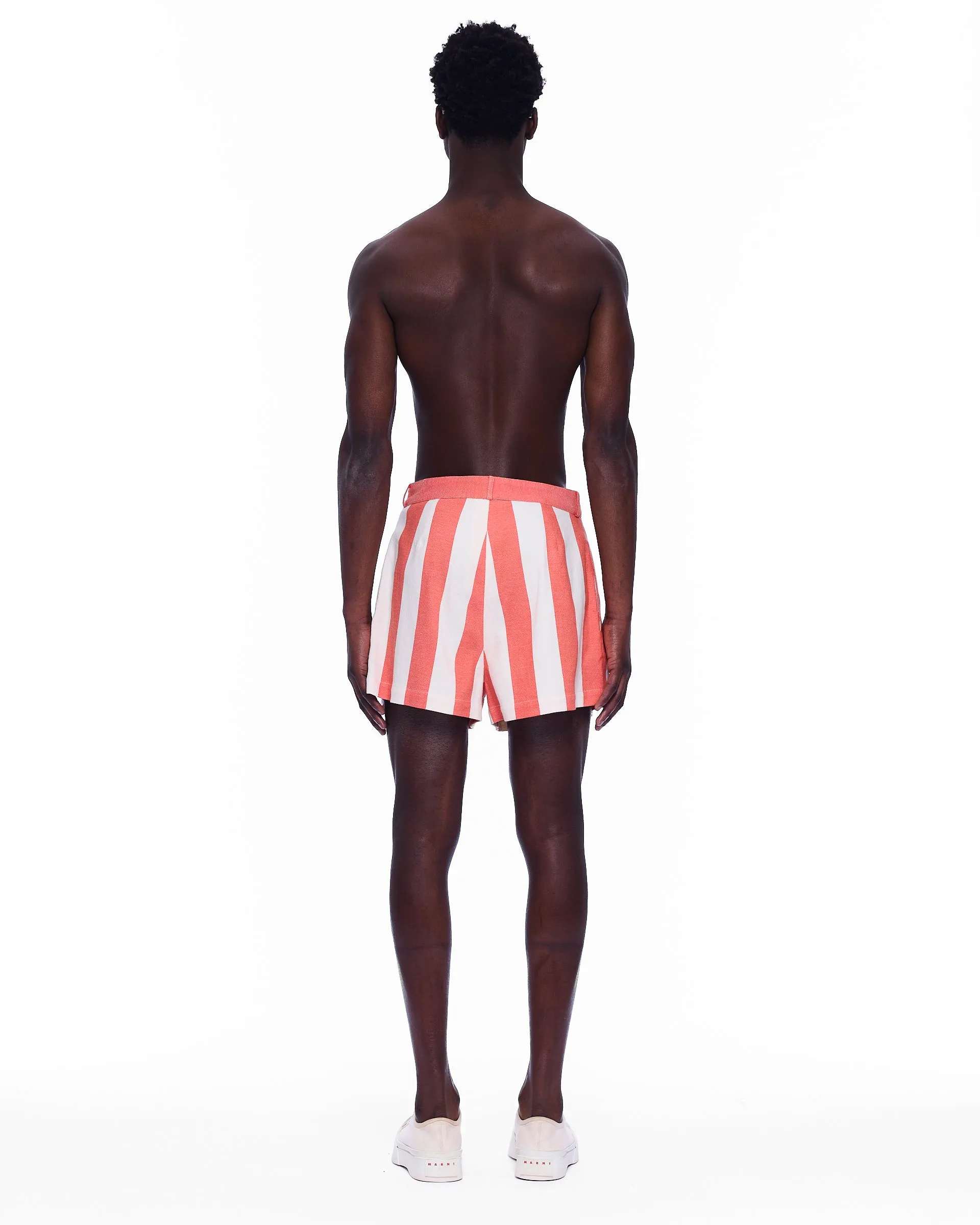 The Mid Rise Pleated Short : Stripe 11