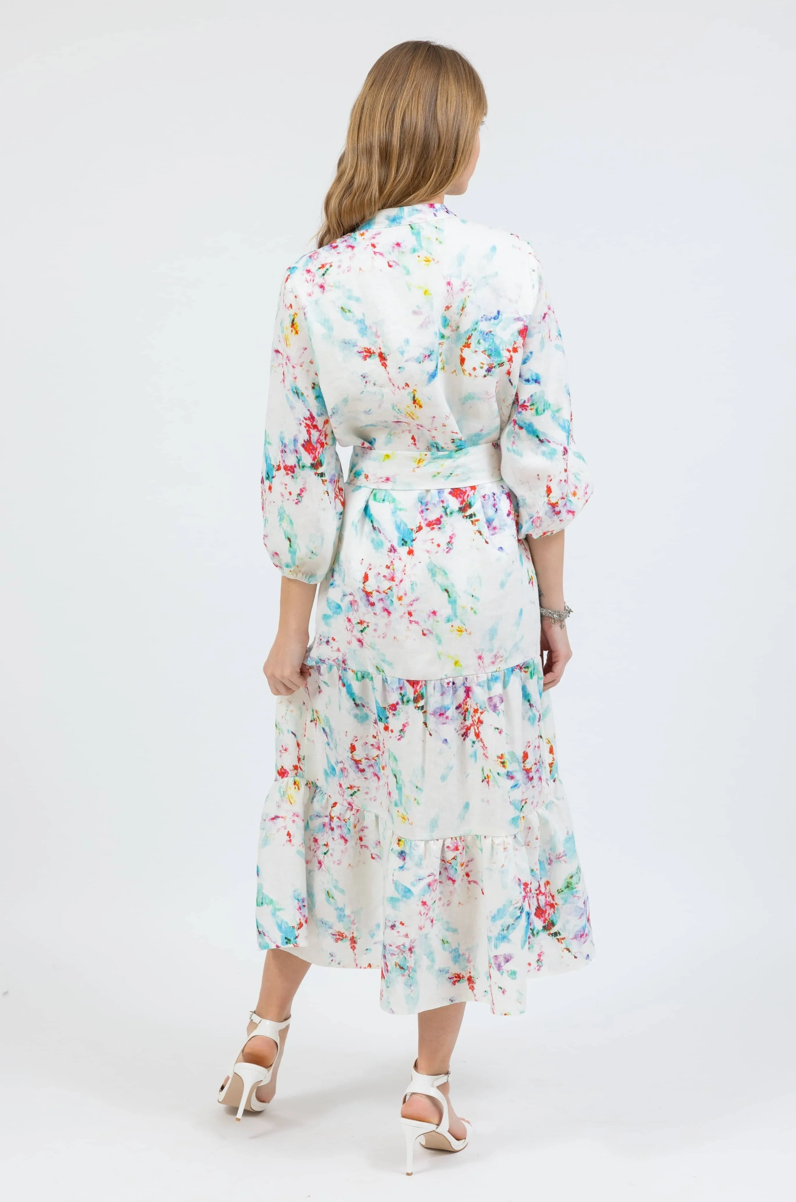 The St. Barts Belted Maxi Dress - Linen