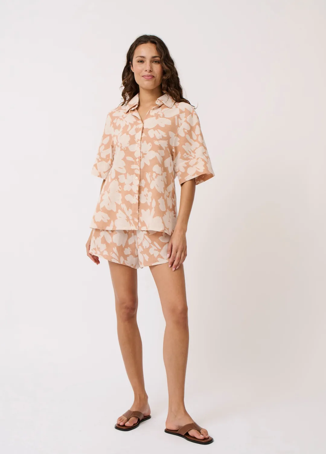 Tully Shirt - Floral Sand