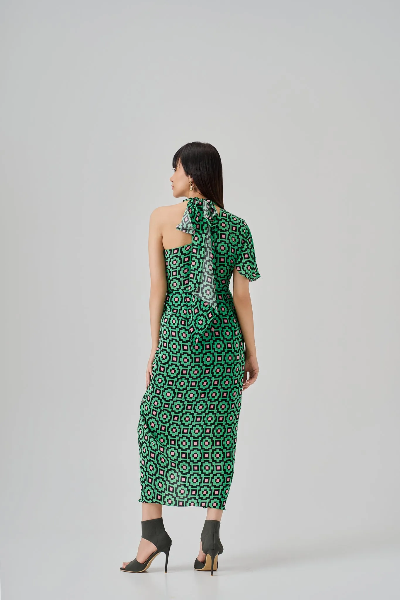 TWIST DRAPE DRESS