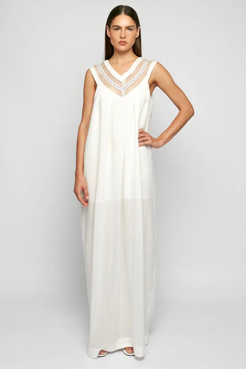 V-Slip Maxi- Antique White