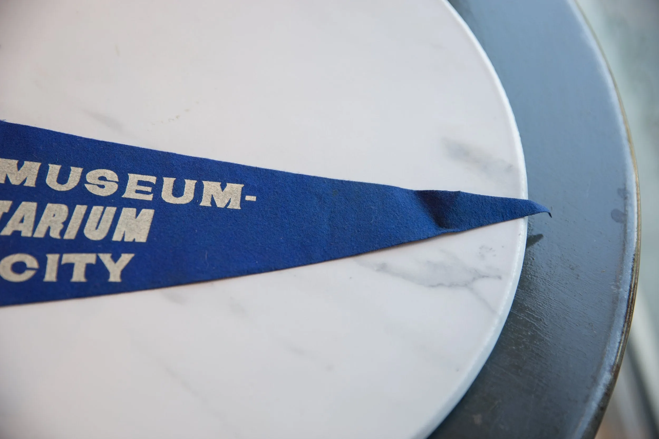 Vintage American Museum Hayden Planetarium NYC Felt Flag