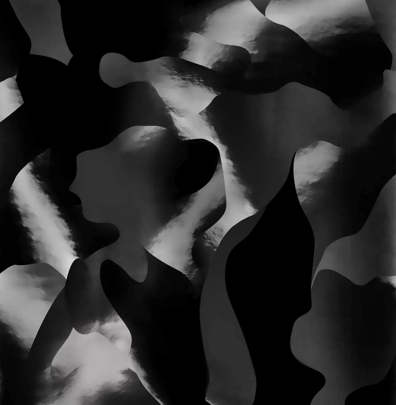 VVIVID  Black Stealth Camouflage Large Pattern
