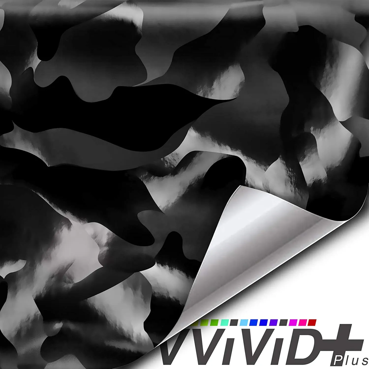 VVIVID  Black Stealth Camouflage Large Pattern