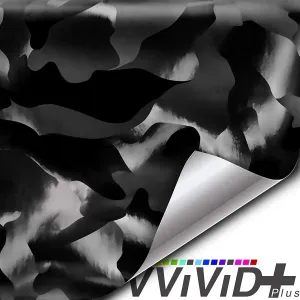 VVIVID  Black Stealth Camouflage Large Pattern