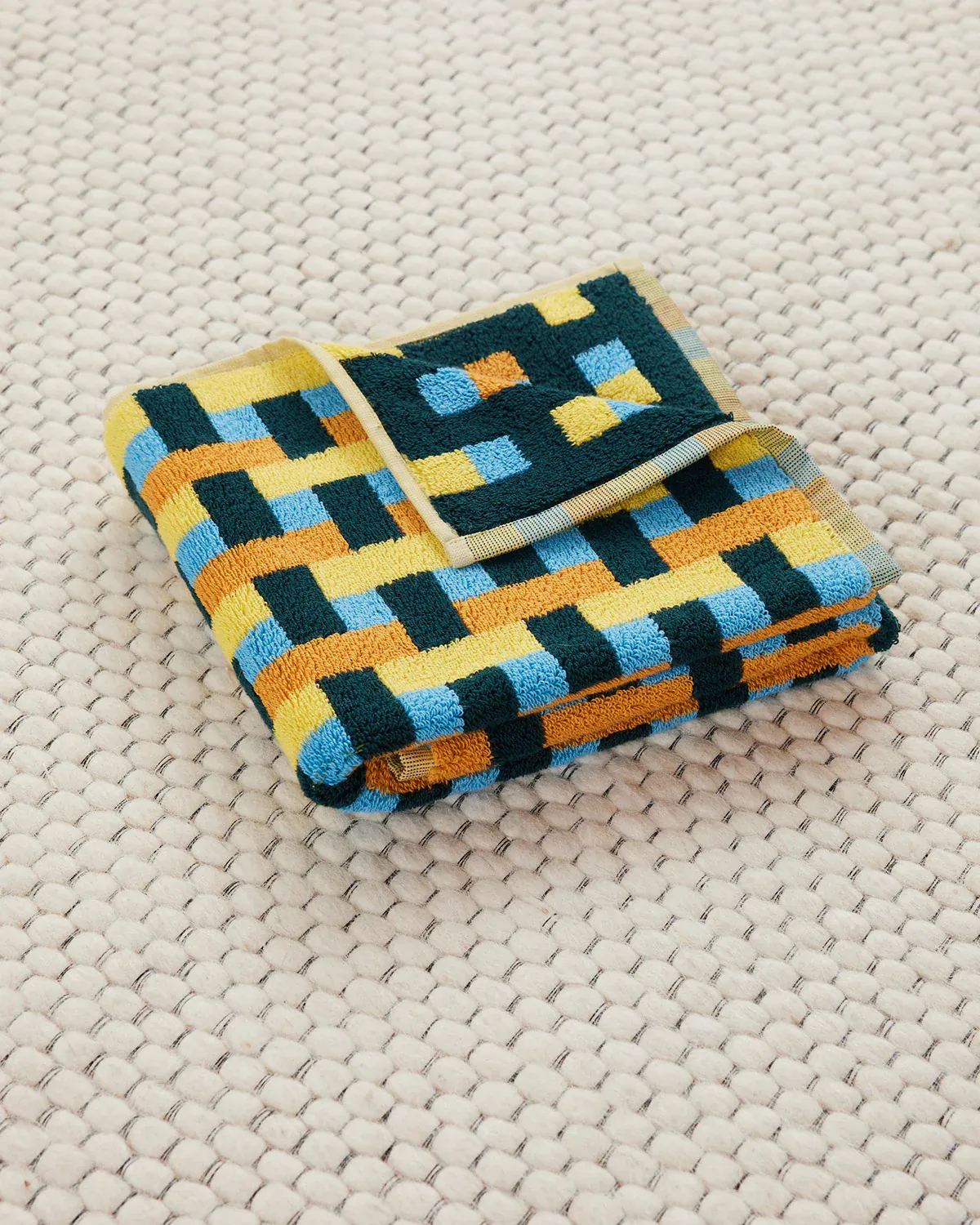 Weave Pattern Towels - Yellow Weave Hand Towel
