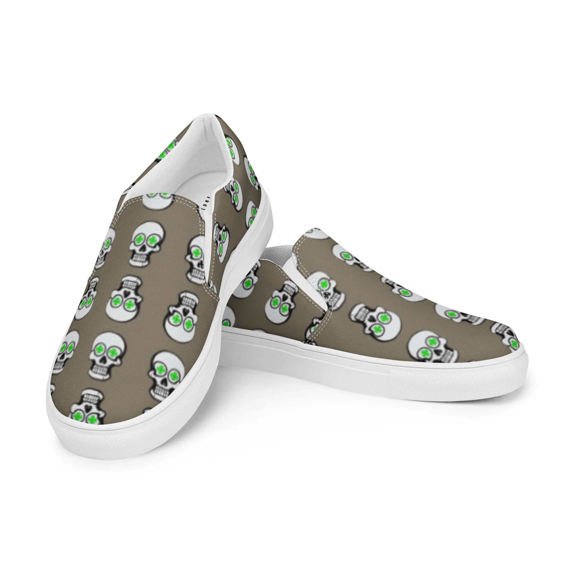 Women’s Clover Skull Slip-On Shoes