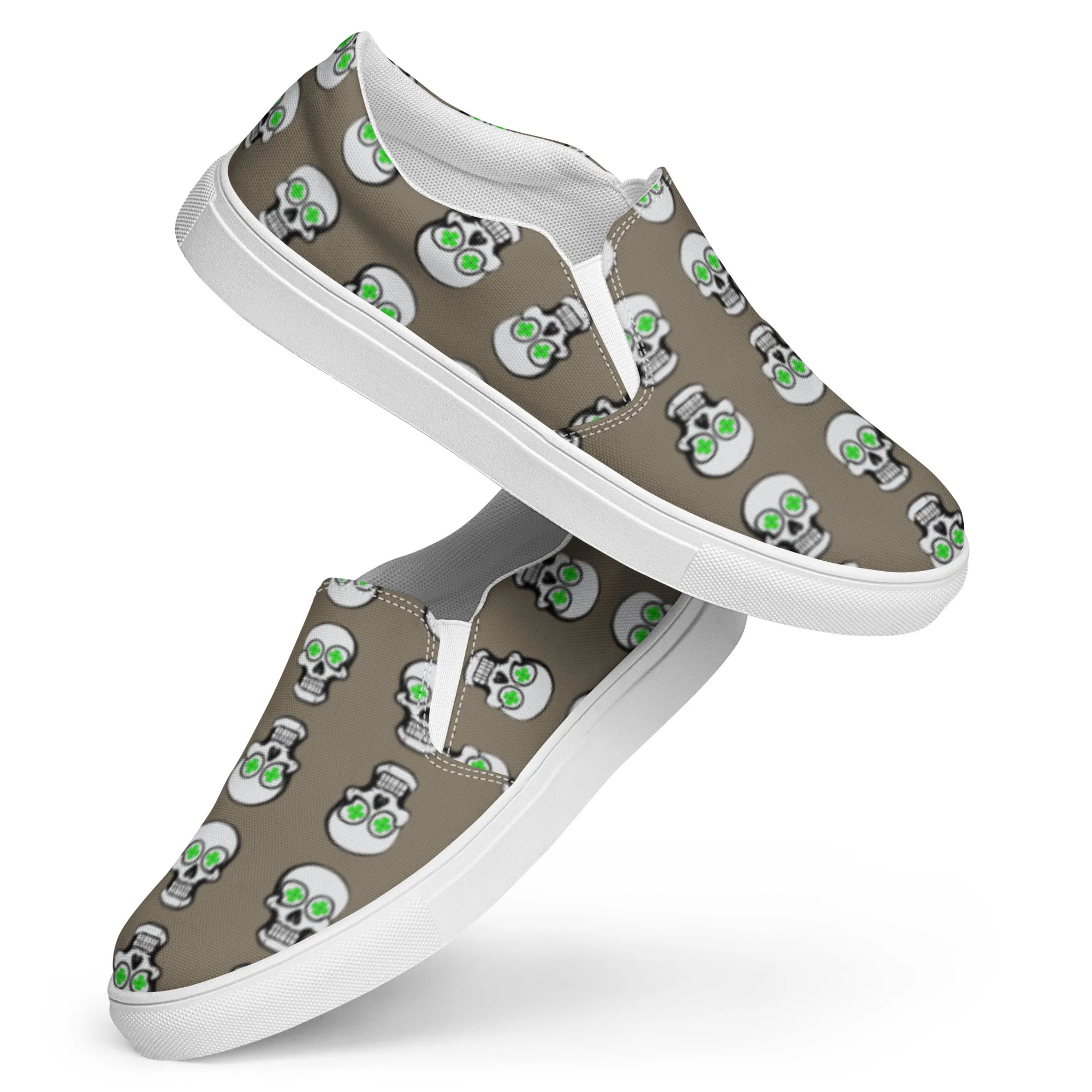 Women’s Clover Skull Slip-On Shoes