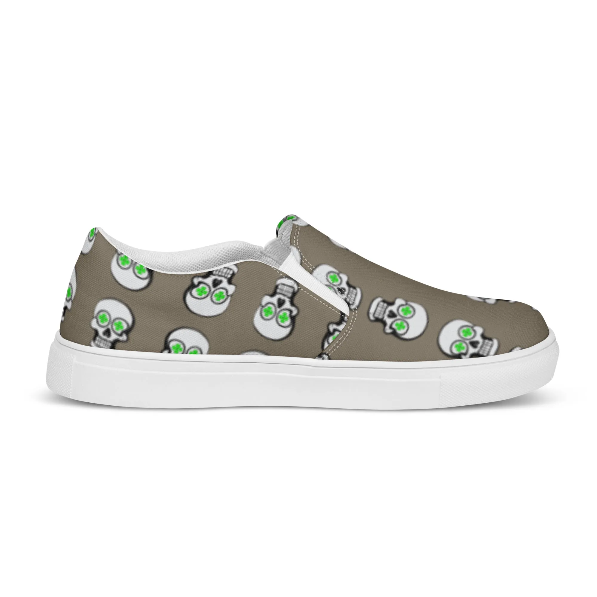 Women’s Clover Skull Slip-On Shoes