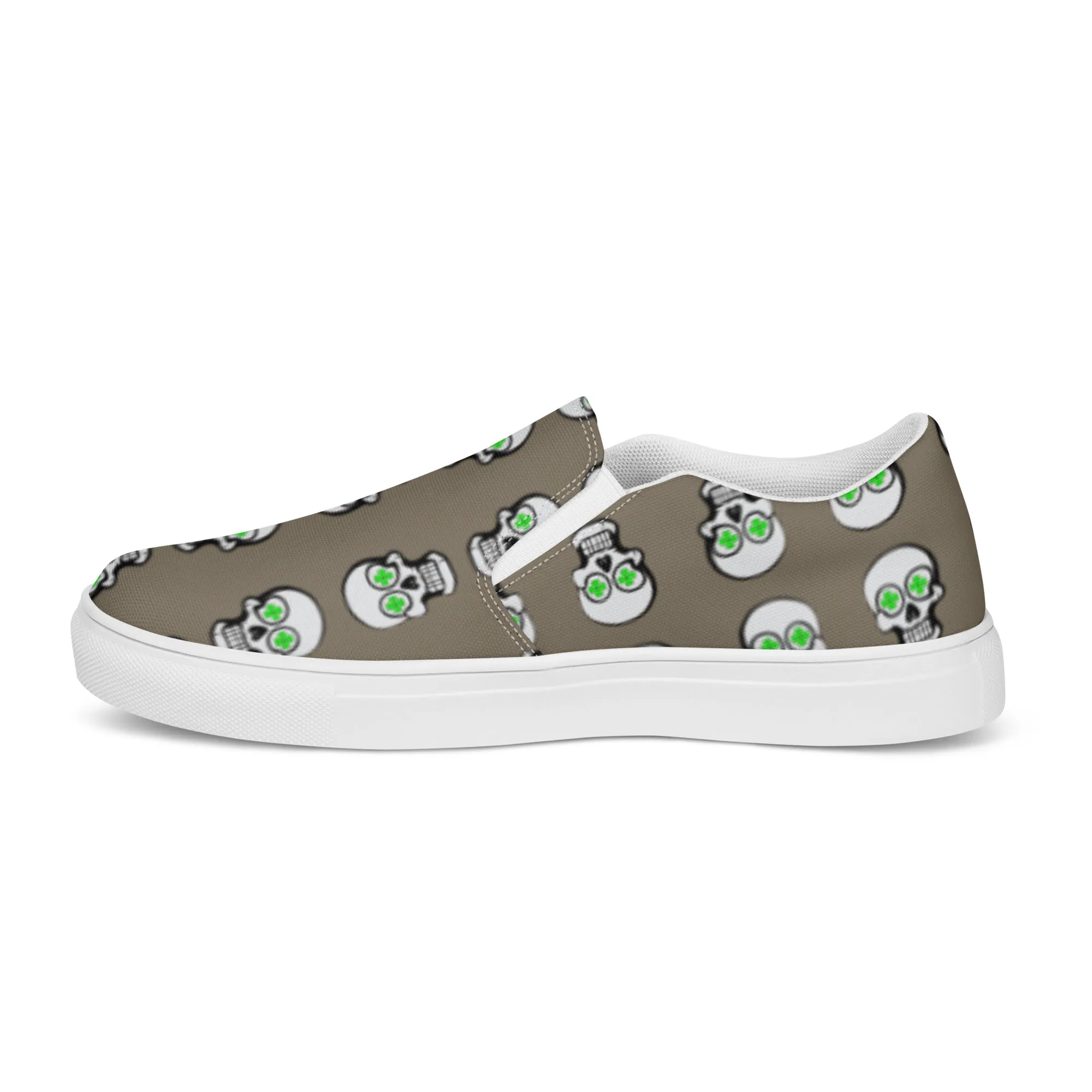 Women’s Clover Skull Slip-On Shoes